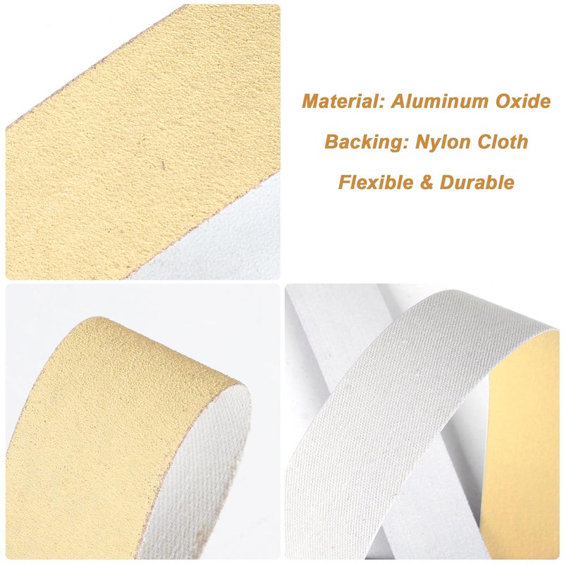 Alytree 5 Grits Emery Cloth Roll with Dispenser, 150 240 320 400 600 Grits Abrasive Sand Paper for Metal and Wood Furniture - 6M Yellow Sandpaper Rolls - Image 3